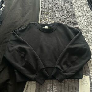 Black Lululemon Oversized Cropped Crew